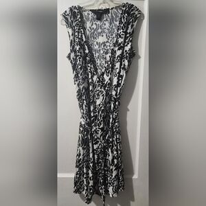 Express Monochrome Asymmetrical Dress
